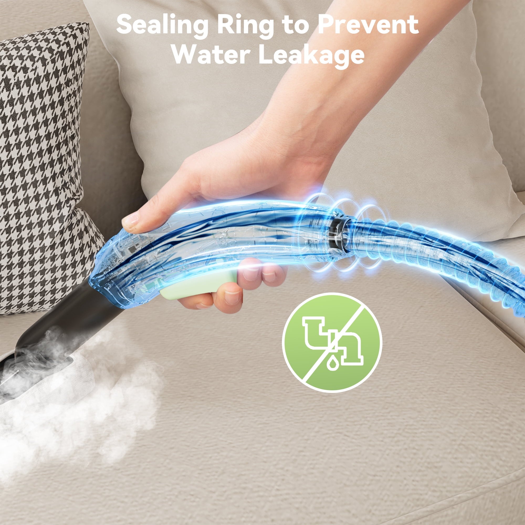 Vecukty Steam Cleaner, Powerful Steam Mop with 14 Accessories for Home Use, Floor, Window, Car Seat, Carpet, Tile, Grout