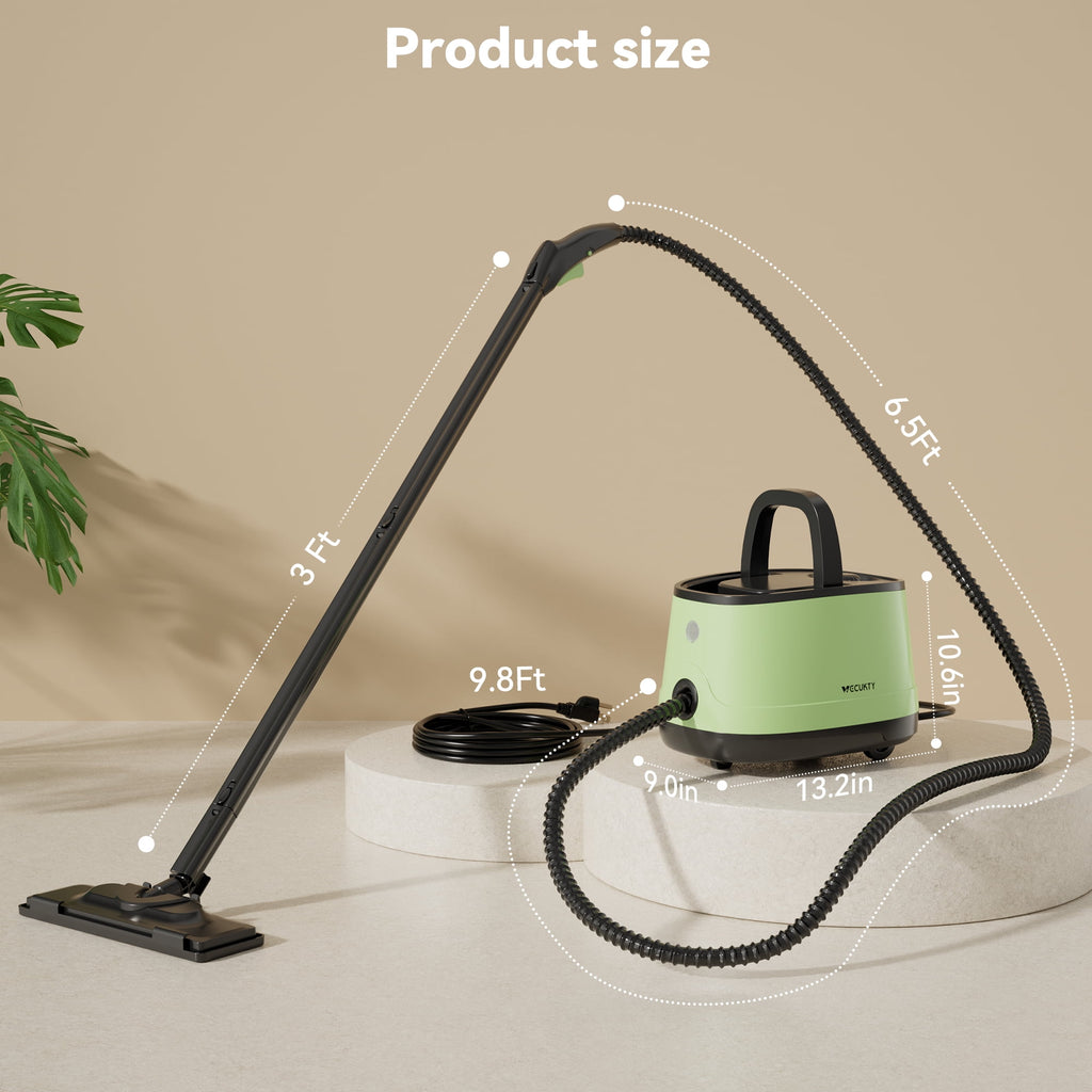 Vecukty Steam Cleaner, Powerful Steam Mop with 14 Accessories for Home Use, Floor, Window, Car Seat, Carpet, Tile, Grout