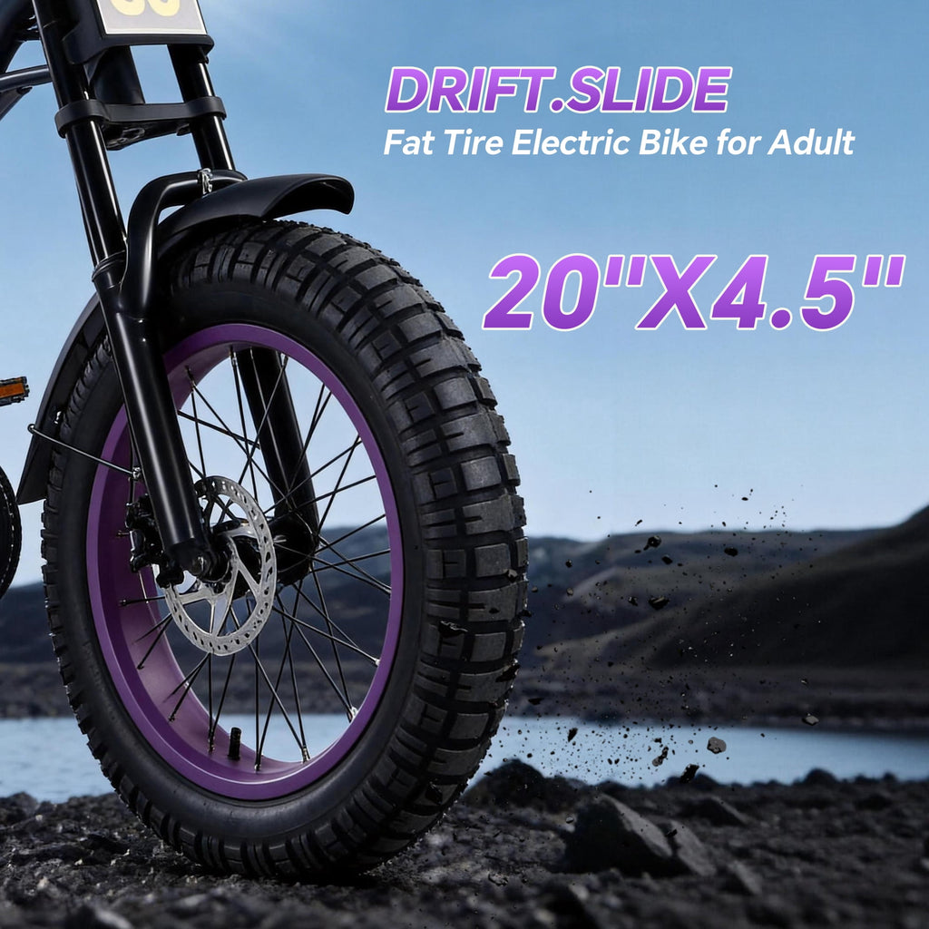 DRIFT.SLIDE D93 Pro Electric Bike for Adults, 1500W Peak Ebike, 20 Mountain Bike, 48V 20.8Ah Waterproof Removable Battery, 28 mph Max – Brown