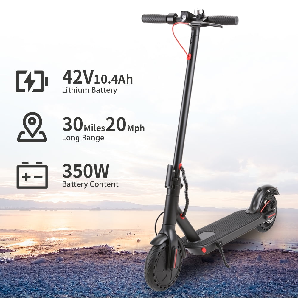 KKA Electric Scooter for Adults,350W Folding E-Scooter Up to 21 Miles Range, 3 Speed Modes, 8.5" Solid Tires, LED Display & Headlight