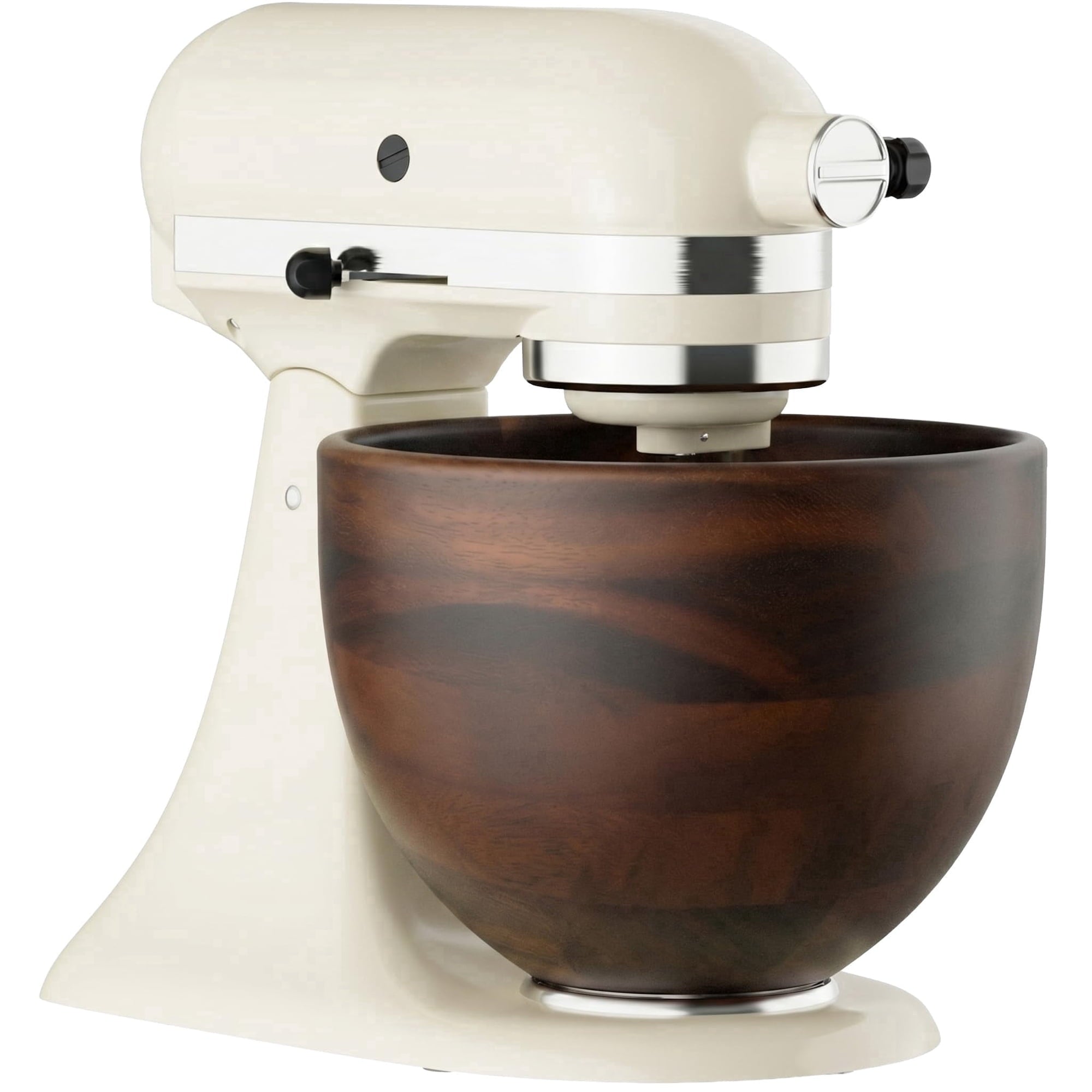TOCOKEID 5 Qt Premium Natural Acacia Wood Mixer Bowl Attachment for KitchenAid 4.5-5 Qt Tilt-Head Stand Mixers