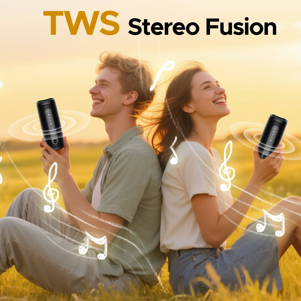 VEAT00L Bluetooth speaker, Wireless Portable Bluetooth Speaker with IPX7 Waterproof, Up to 30H Playtime,30W Powerful Bass,BT5.4,LED Lights,TWS Pairing for Home/Party/Outdoor/Beach,Birthday Gift